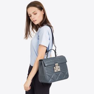 Furla Fortuna Quilted Leather Top Handle Crossbody NEVER USED
